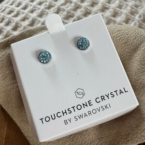 NEW touchstone crystal by Swarovski studs earrings